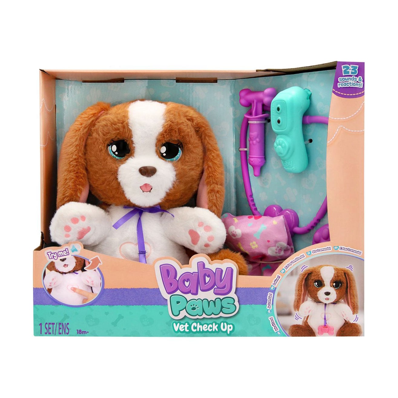 Інтерактивний ігровий набір Baby Paws Цуценя у ветеринара, від 1.5 років, 6 деталей (927681IM)