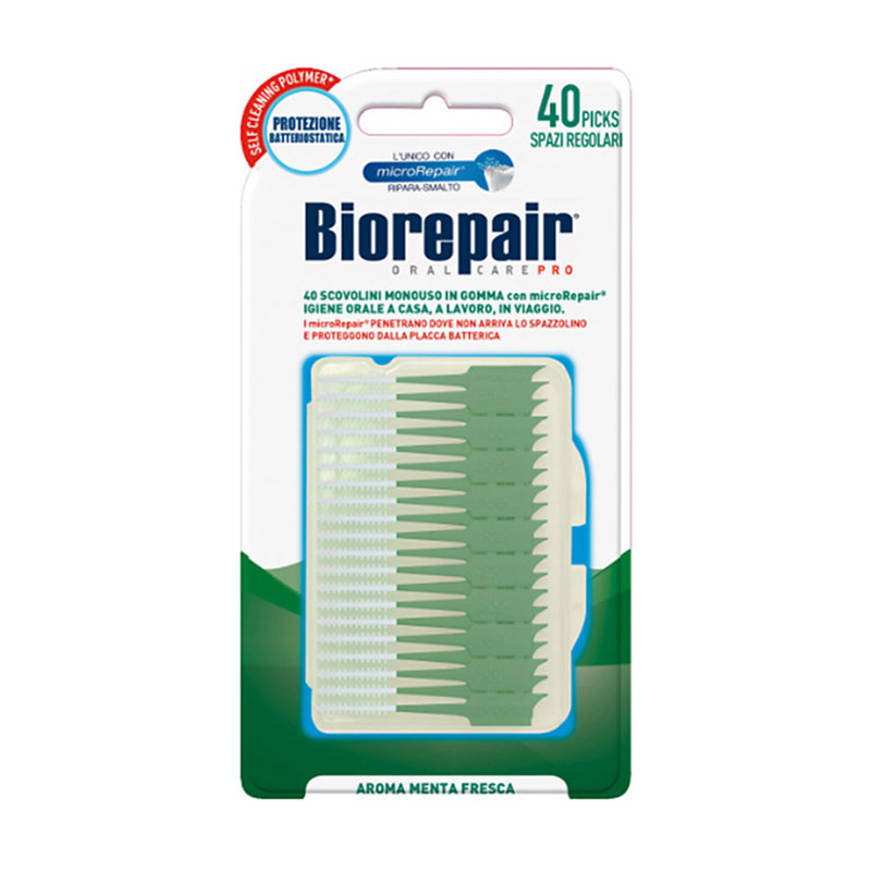Інтердентальні силіконові зубочистки Biorepair Oral Care Pro розмір М, 40 шт