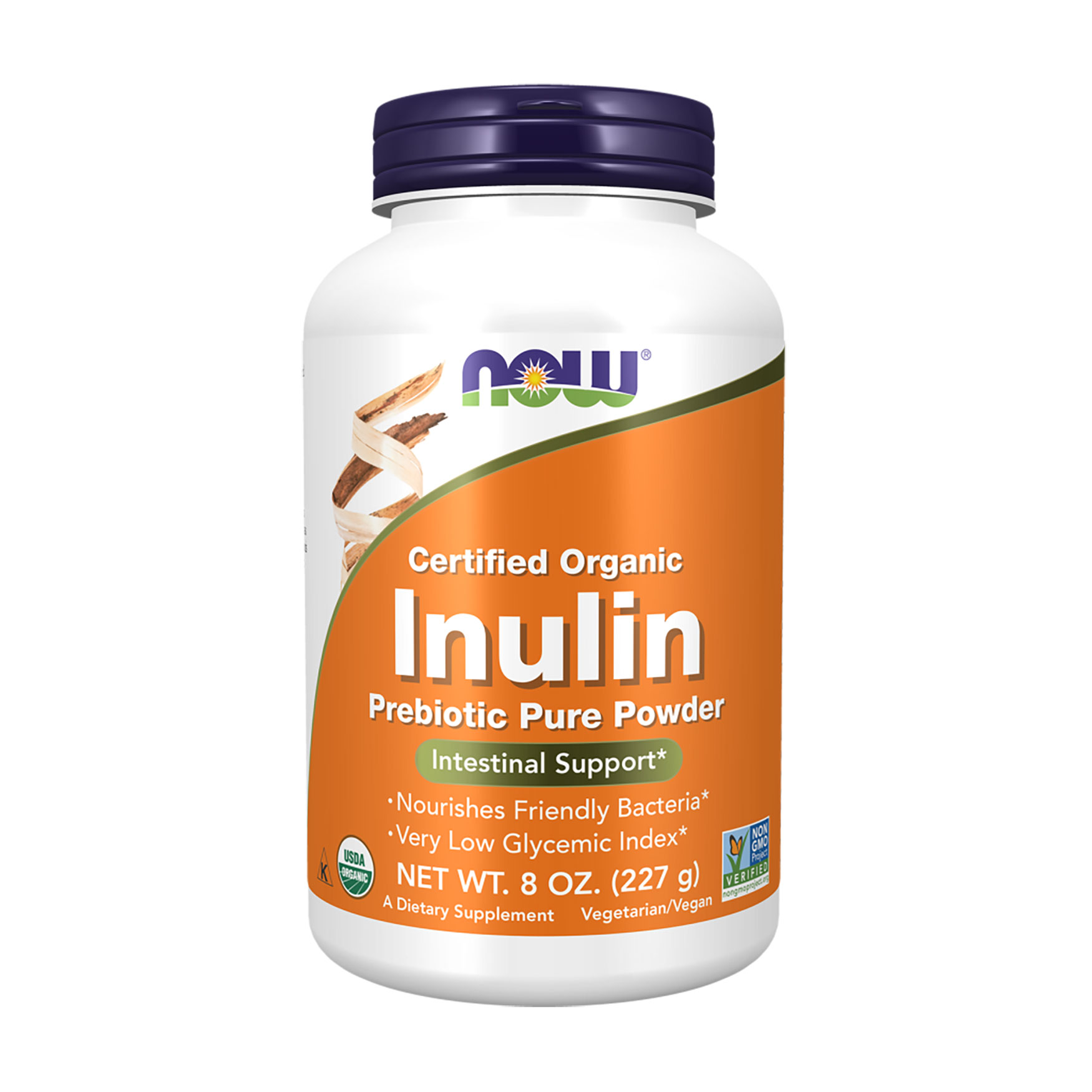 Інулін NOW foods Certified Organic Inulin Pure Powder в порошку, 227 г