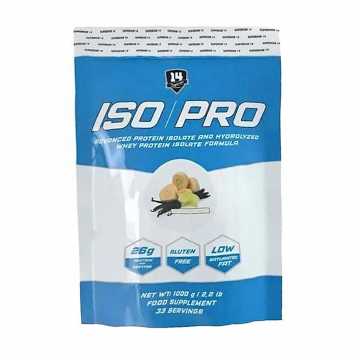 Ізолят протеїну Superior14 Iso Pro Ваніль-банан, в порошку, 1 кг