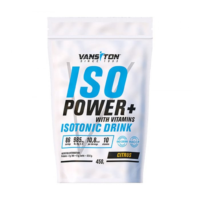 Ізотонік Vansiton ISO Power+ with Vitamins Цитрус, в порошку, 985 мг, 450 г