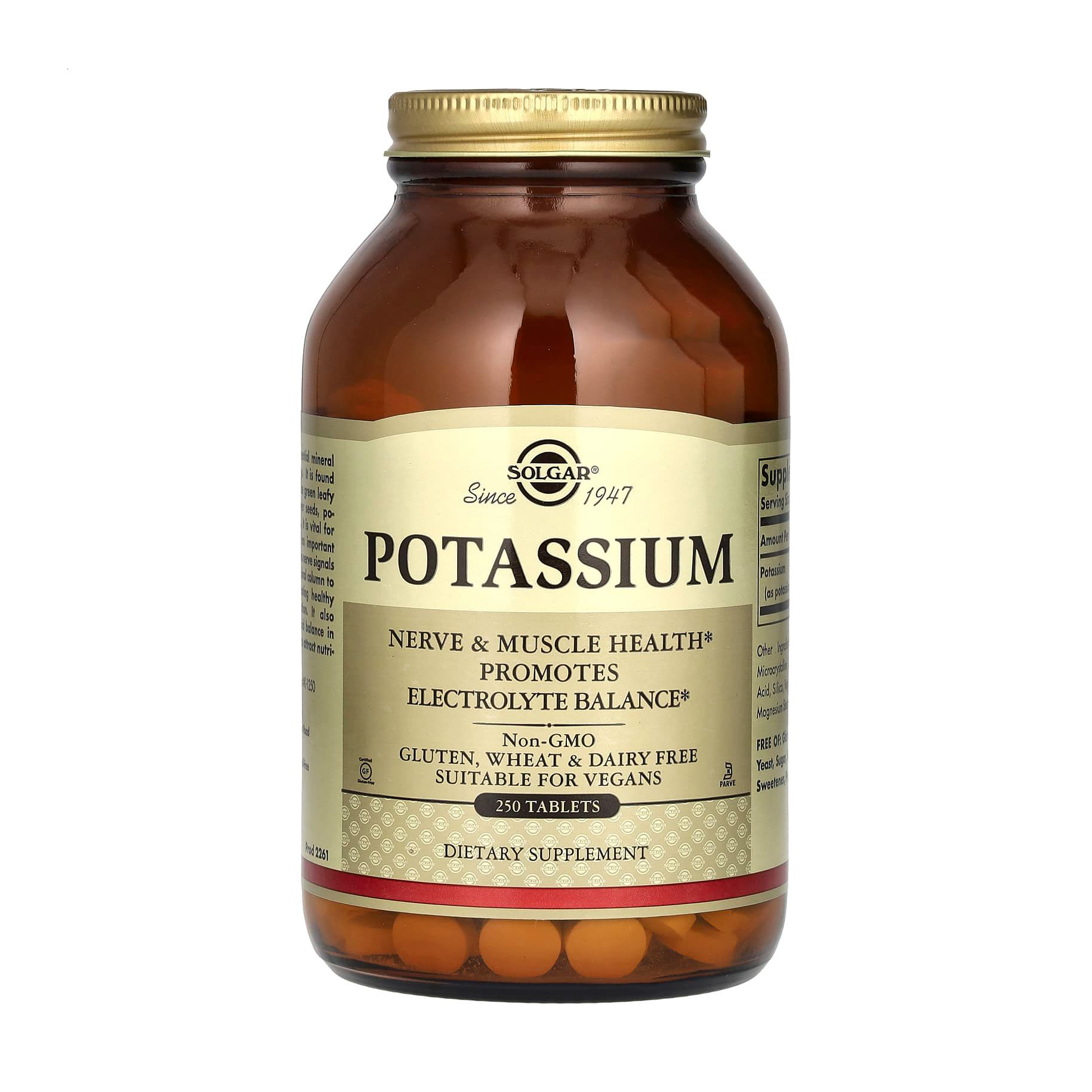 Калій Solgar Potassium, 250 таблеток