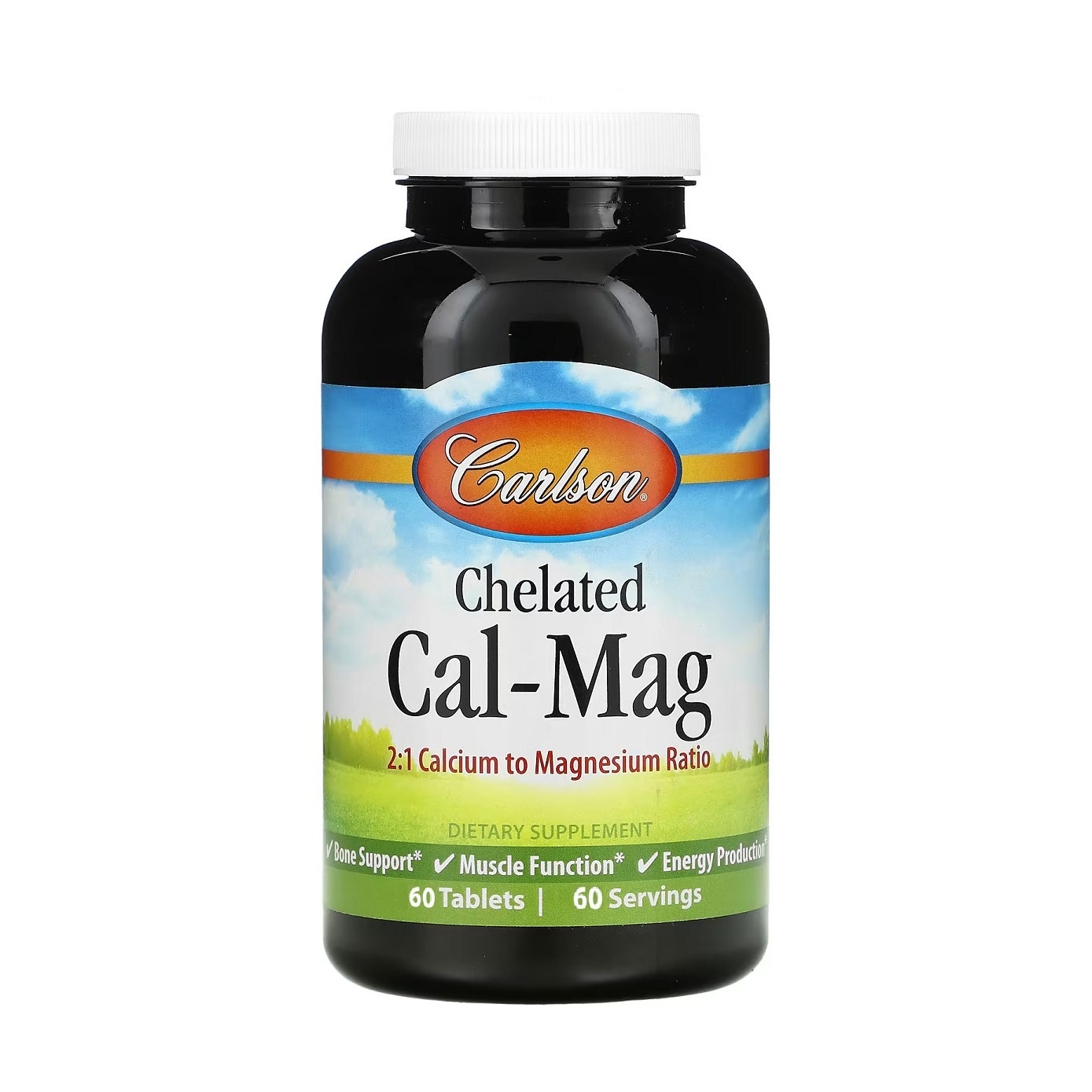 Кальцій-магній хелатний Carlson Labs Chelated Cal-Mag, 60 таблеток