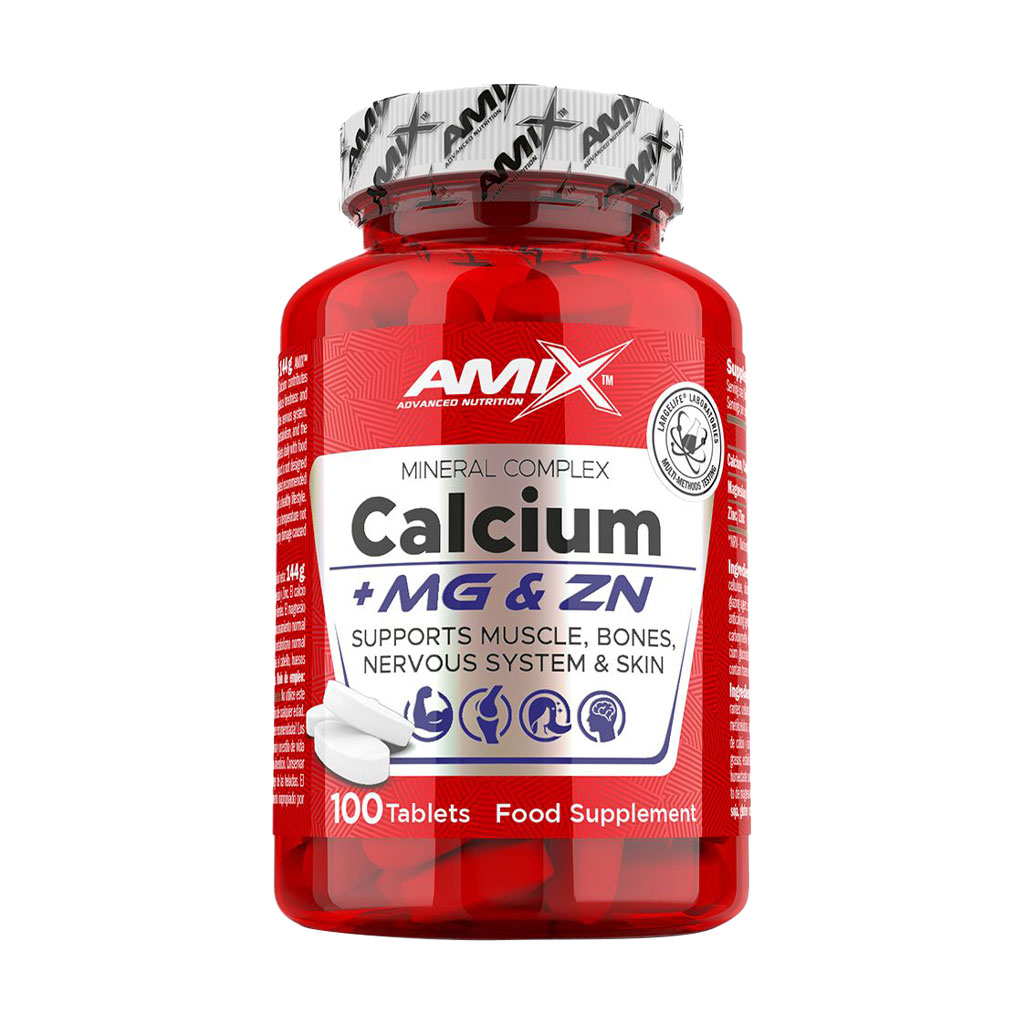 Кальцій, магній та цинк Amix Nutrition Calcium + Mg &amp; Zn, 100 таблеток