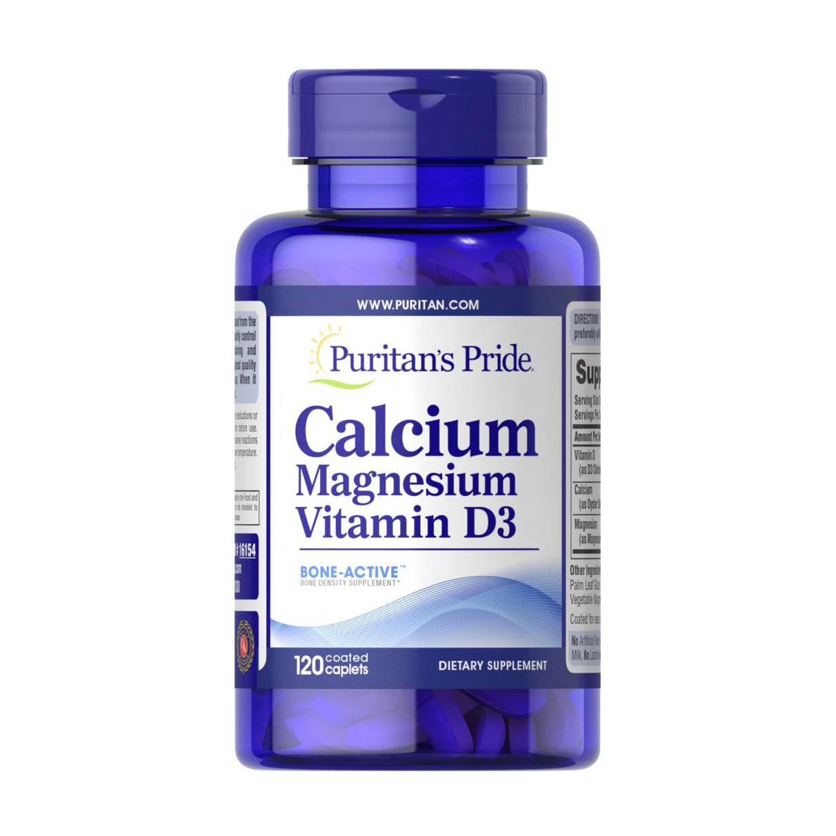 Кальцій, магній та вітамін Д3 Puritan's Pride Calcium Magnesium Vitamin D3, 120 капсул