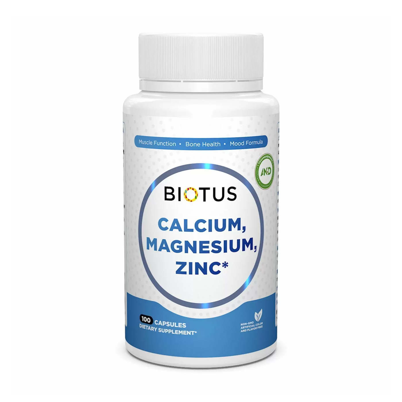 Кальцій, магній, цинк Biotus Calcium Magnesium Zinc, 100 капсул