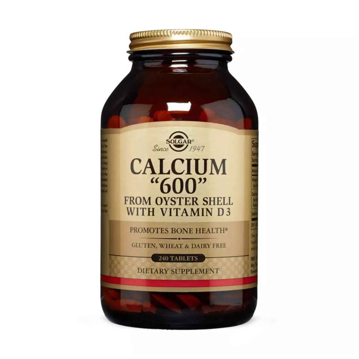 Кальцій та вітамін Д3 Solgar Calcium 600 With Vitamin D3, 240 таблеток