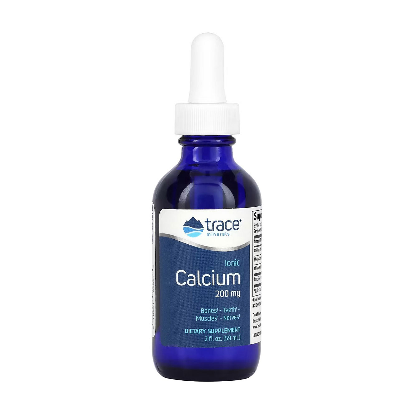 Кальцій Trace Minerals Ionic Calcium 200 мг, в рідині, 59 мл