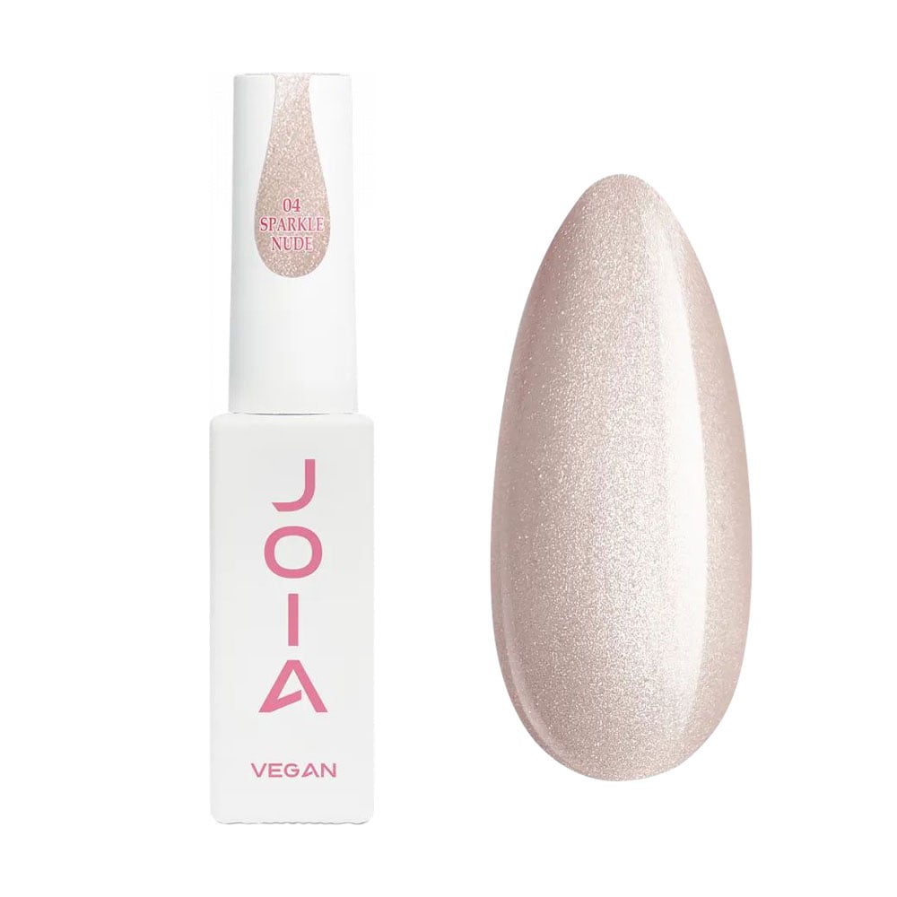 Камуфлювальна база для гель-лаку JOIA vegan Magic Cat Base 04 Sparkle Nude, 8 мл