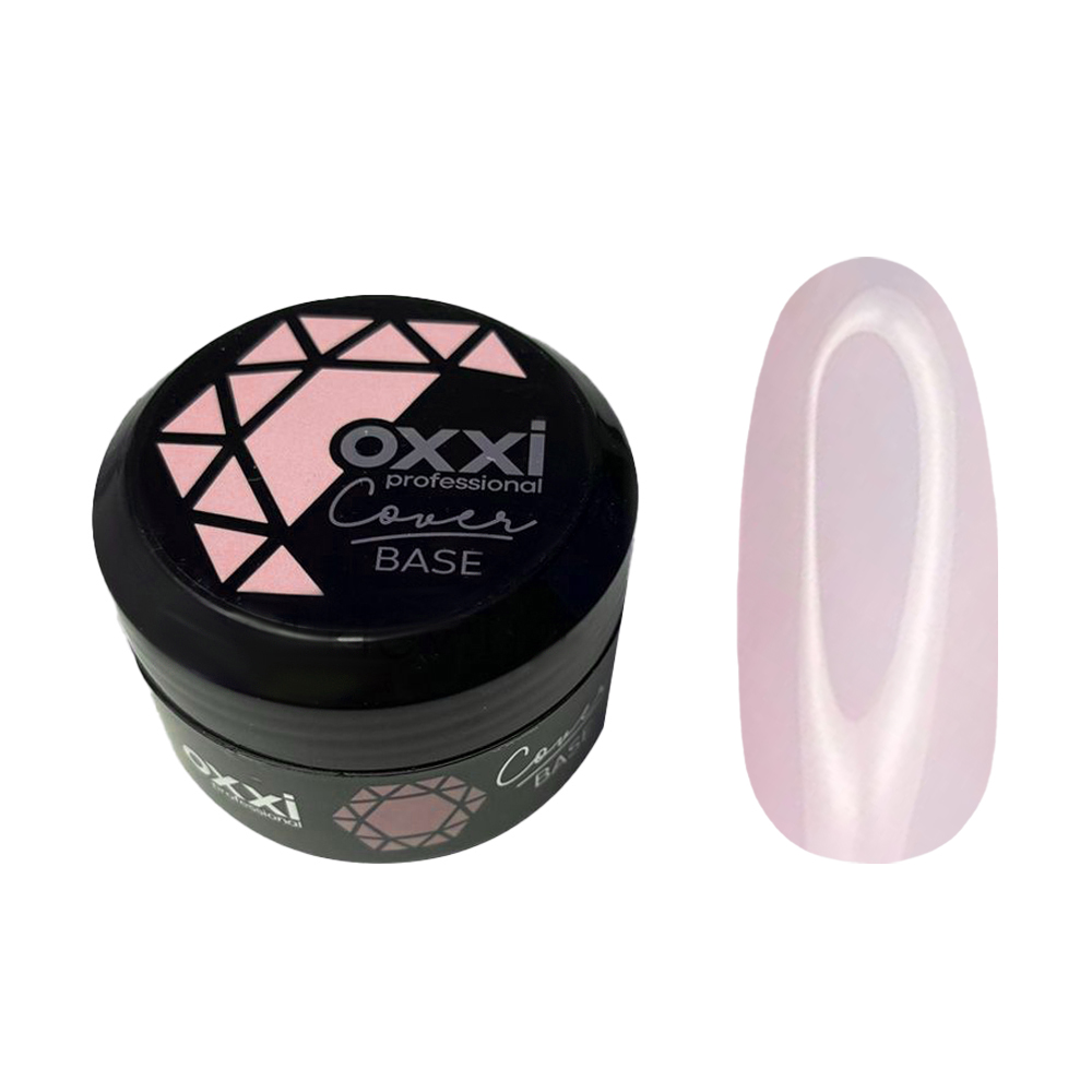 Камуфлювальна база-коректор для гель-лаку Oxxi Professional Cover Base 18 Молочна рожева, 30 мл
