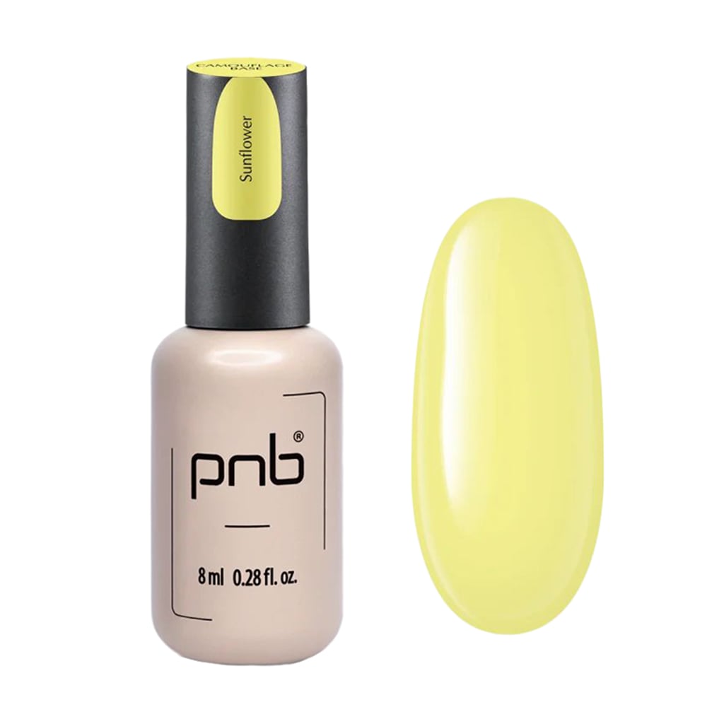 Камуфлювальна каучукова база для гель-лаку PNB UV/LED Camouflage Base, Sunflower, 8 мл