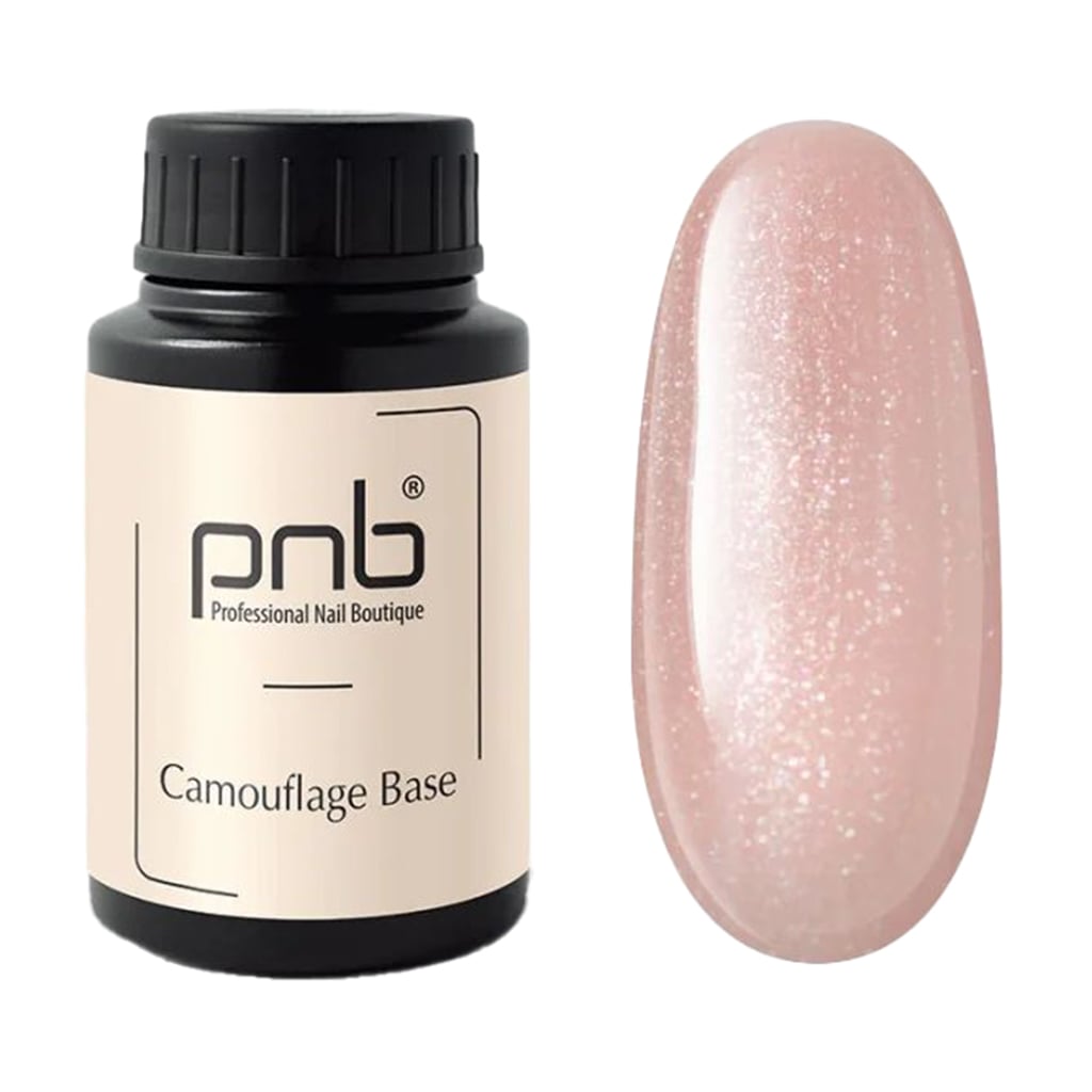 Камуфлювальна каучукова база для гель-лаку PNB UV/LED Camouflage Base, Silver Rose, 30 мл