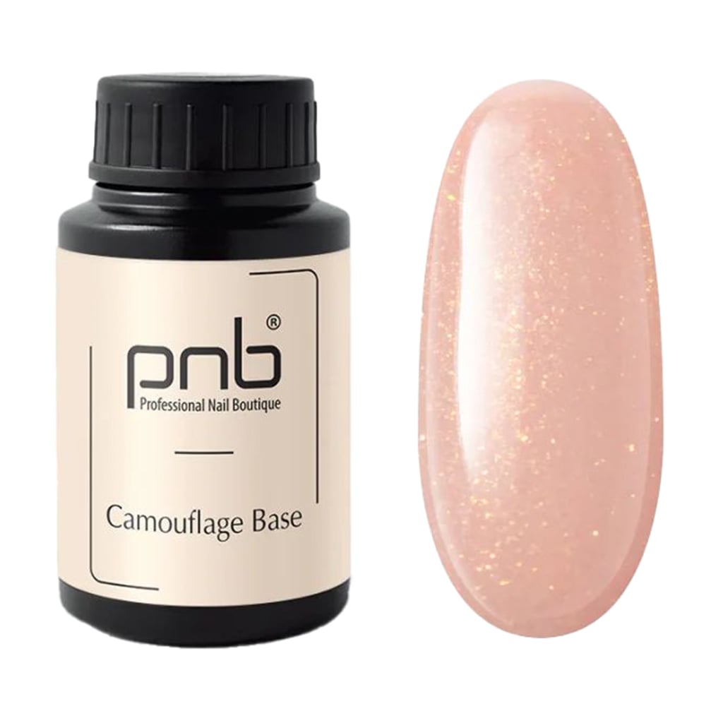 Камуфлювальна каучукова база для гель-лаку PNB UV/LED Camouflage Base, Gold Peach, 30 мл
