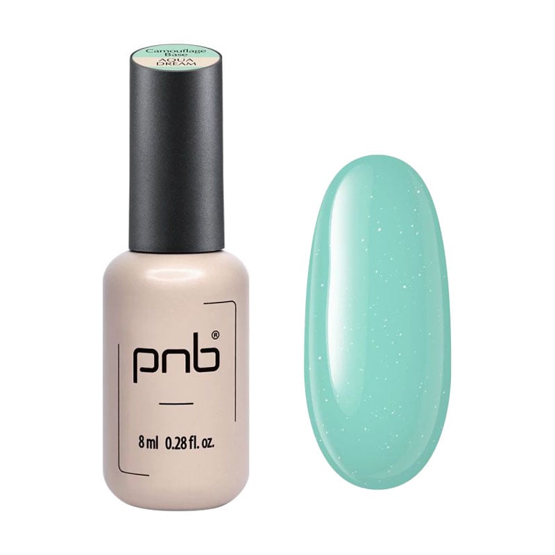 Камуфлювальна каучукова база для гель-лаку PNB UV/LED Camouflage Base, Aqua Dream, 8 мл