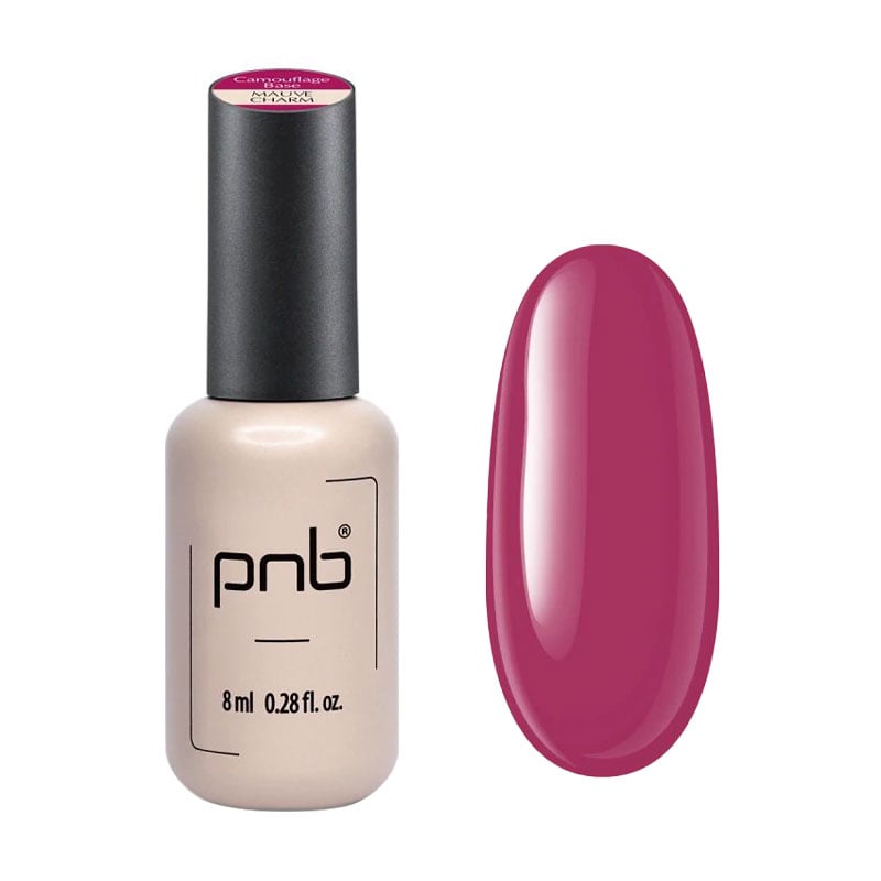 Камуфлювальна каучукова база для гель-лаку PNB UV/LED Camouflage Base, Mauve Charm, 8 мл