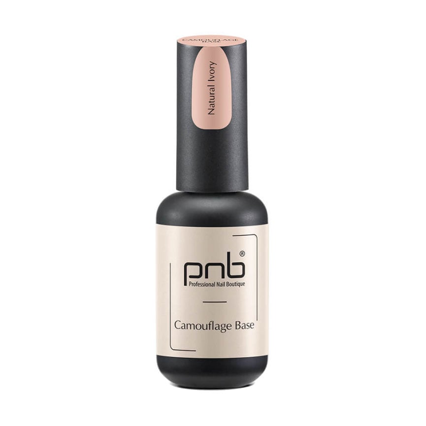 Камуфлювальна каучукова база для гель-лаку PNB UV/LED Camouflage Base Natural Ivory, 8 мл