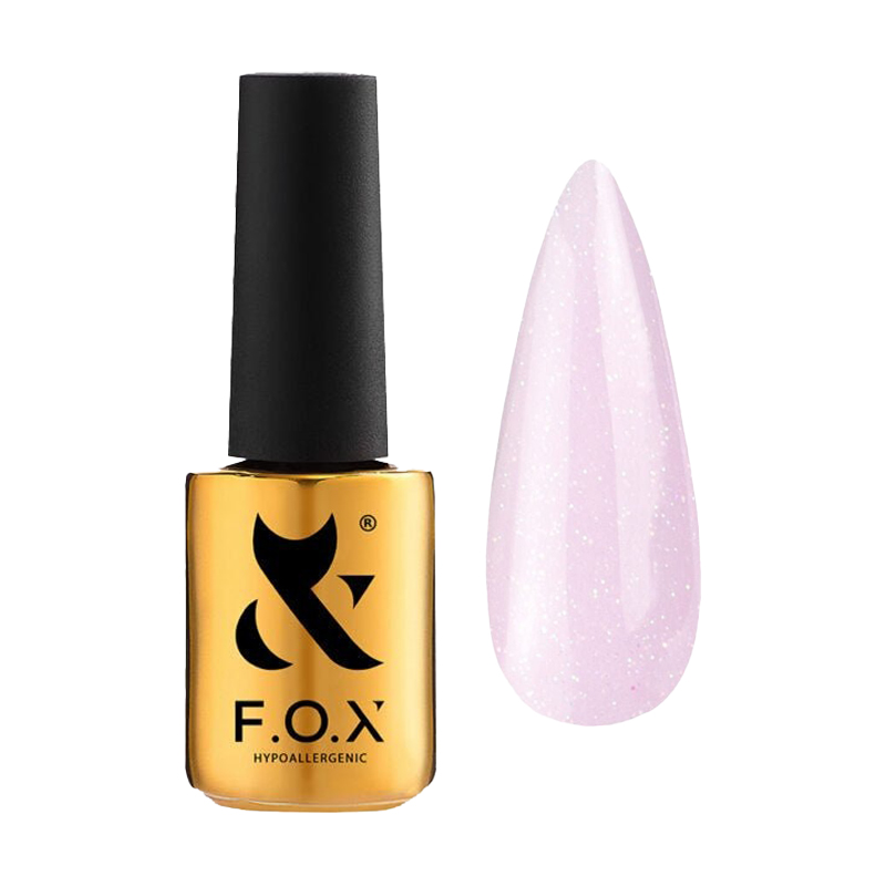 Камуфлювальне базове покриття для гель-лаку F.O.X Cover Base Shimmer з шимером, 003, 14 мл