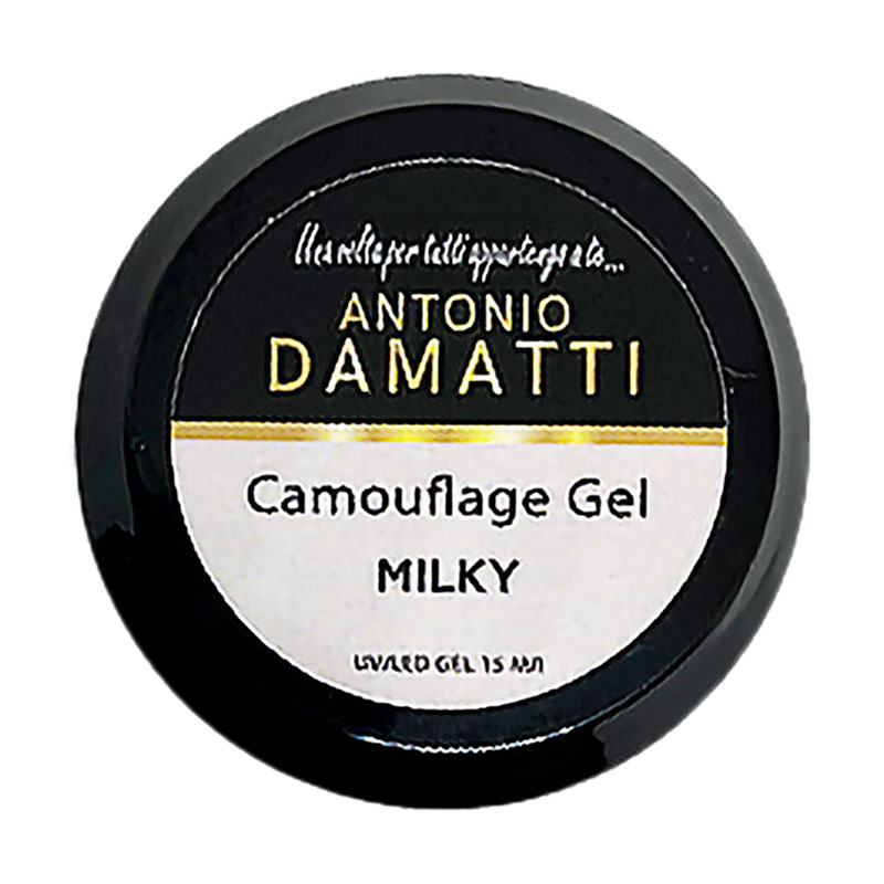 Камуфлювальний гель для нігтів Antonio Damatti Camouflage Gel Milky, 15 мл