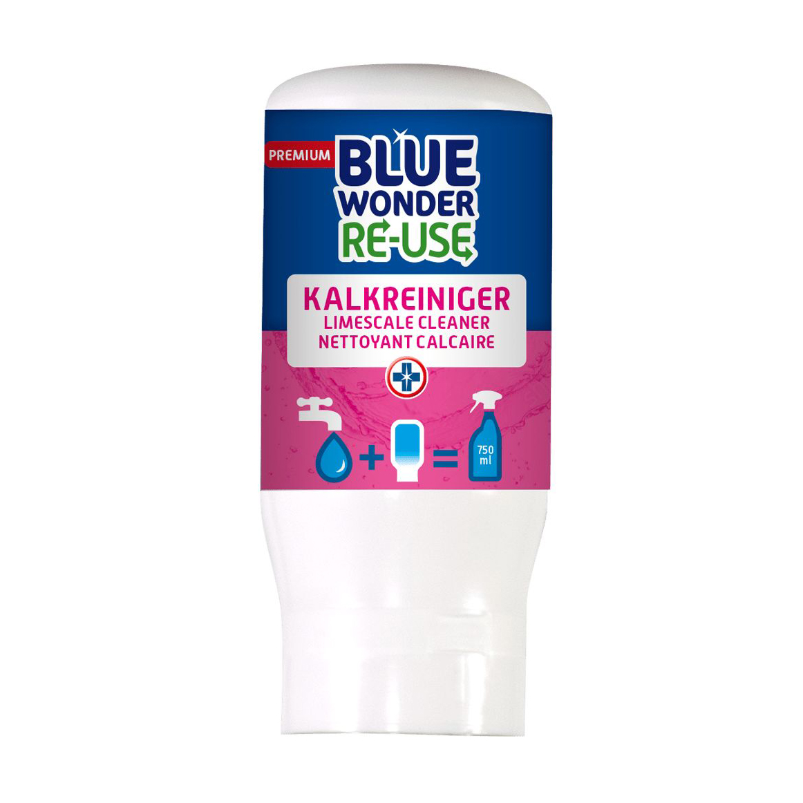 Капсула-концентрат для чищення ванн Blue Wonder Re-Use проти вапняного нальоту, 50 мл
