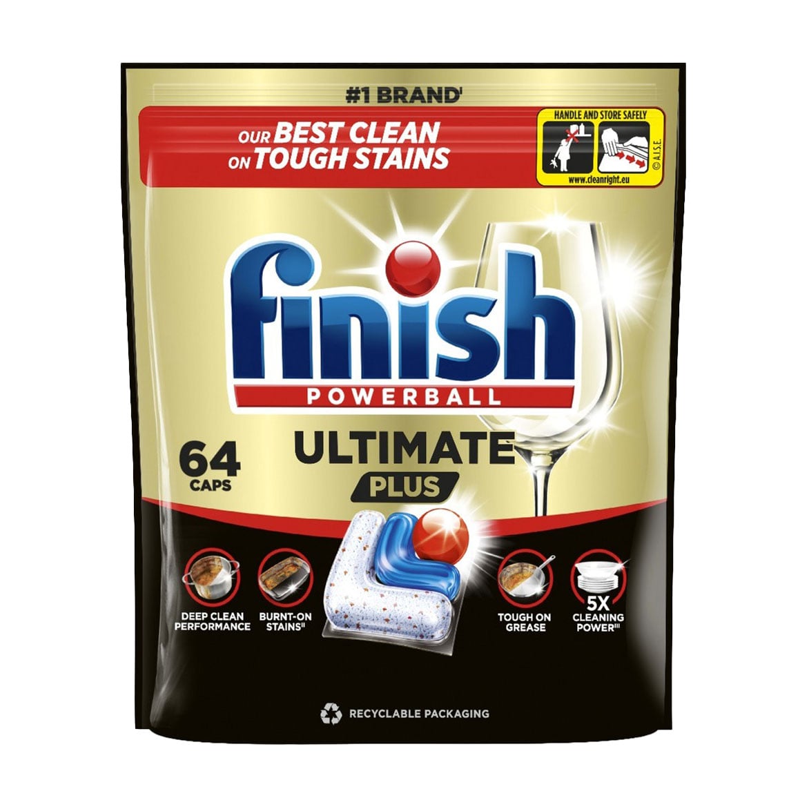Капсули для миття посуду в посудомийній машині Finish Ultimate Plus, 64 шт