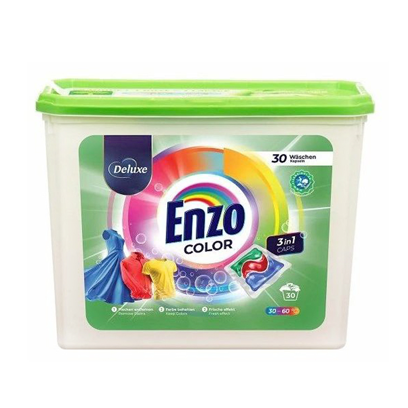 Капсули для прання Deluxe Enzo Color 30 циклів прання, 30 шт