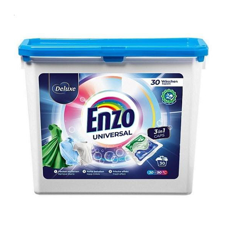 Капсули для прання Deluxe Enzo Universal 30 циклів прання, 30 шт