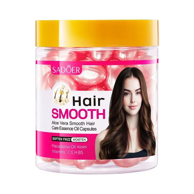 Капсули для волосся Sadoer Hair Smooth Aloe Vera Smooth Hair Care Essential Oil Capsules, 60*1 мл