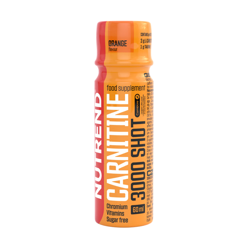 Карнітин Nutrend Carnitine 3000 Shot 3000 шот, зі смаком апельсину, в рідині, 60 мл