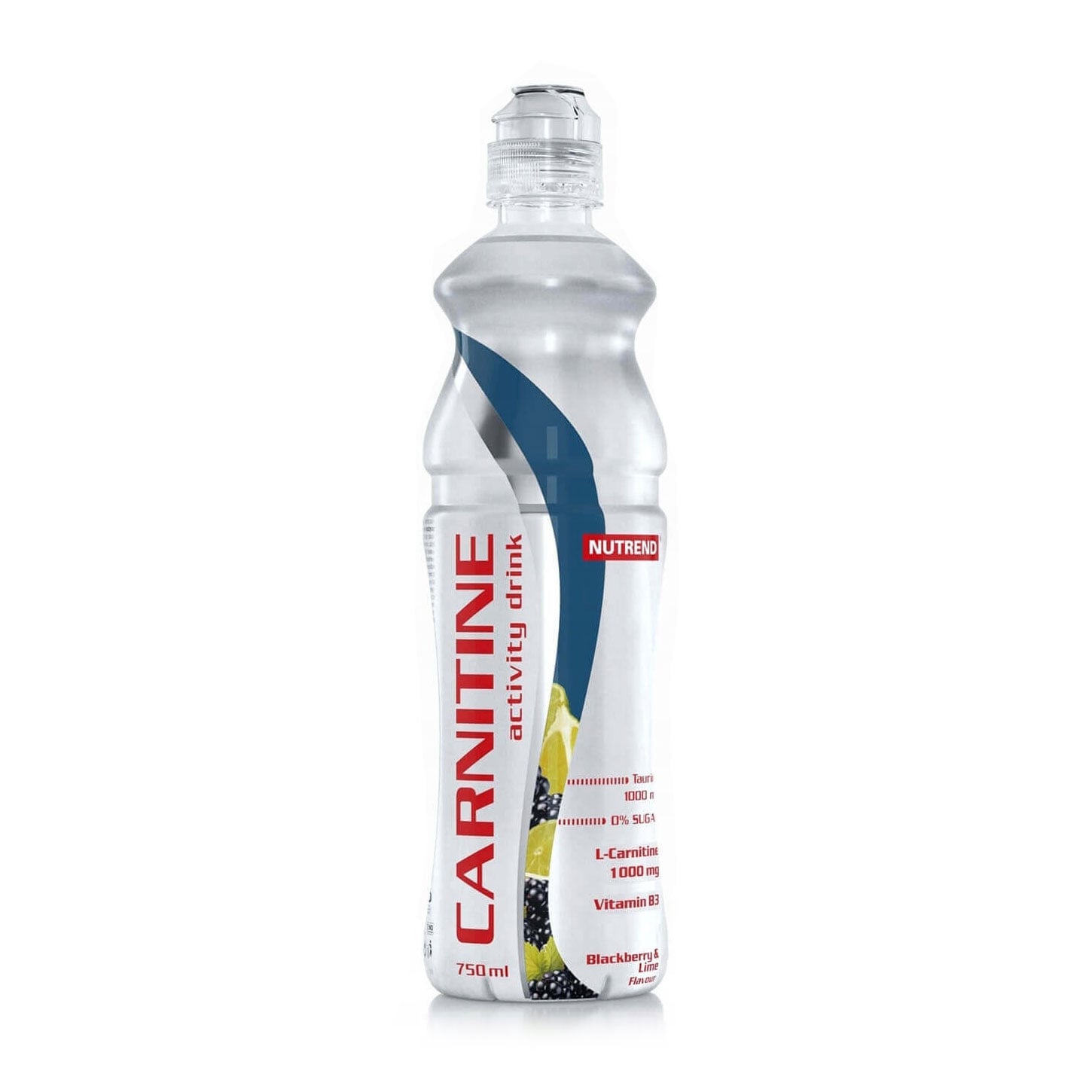 Карнітиновий напій активності з кофеїном Nutrend Carnitine Activity Drink зі смаком ожини та лайму, в рідині, 750 мл