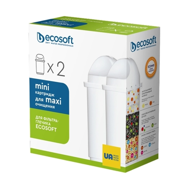 Картридж для фільтрів-глечиків Ecosoft Покращений, 2 шт