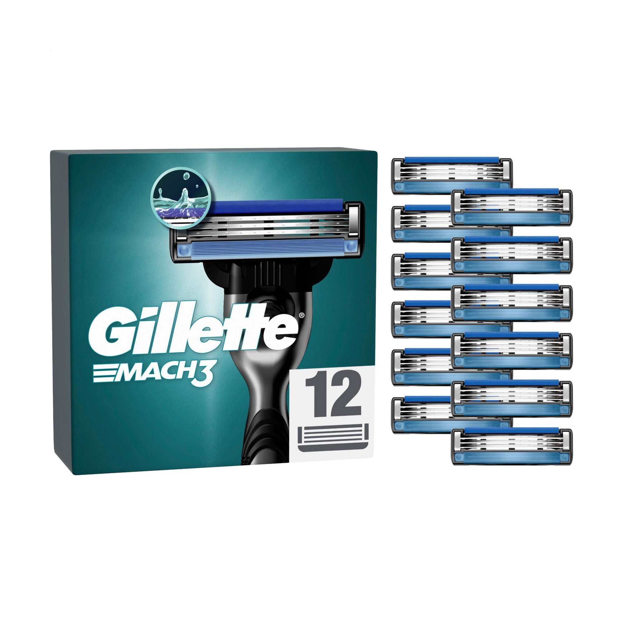 Картридж для гоління чоловічий Gillette Mach3, 12 шт