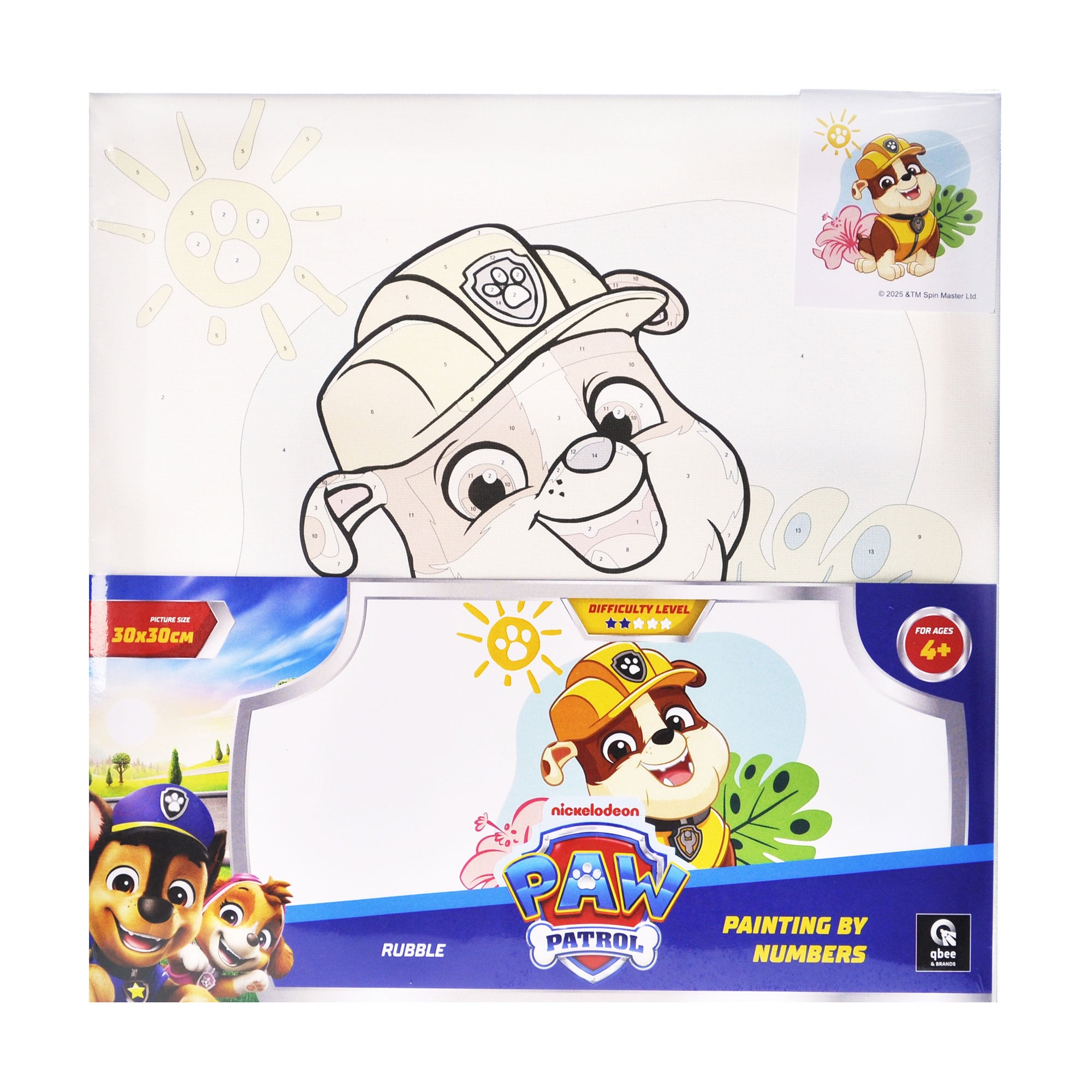 Картина за номерами Qbee Щенячий патруль: Кремез, 30*30 см (QB913-012)