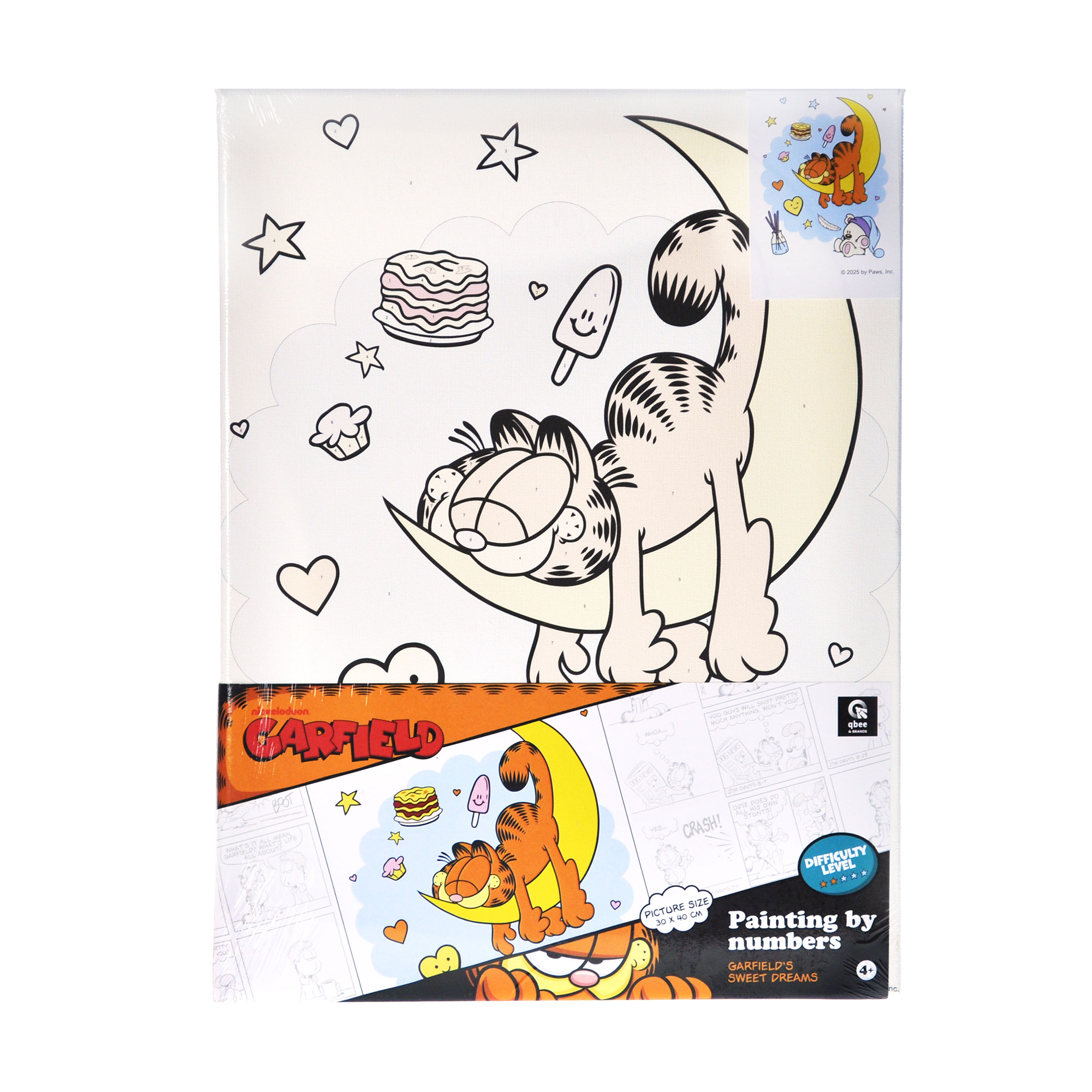 Картина за номерами Qbee Солодкі сни Гарфілда, 30*40 см (QB914-004)