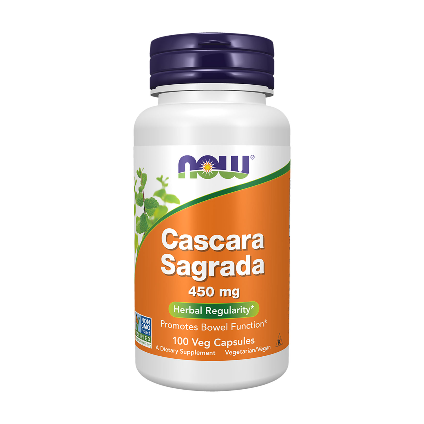 Каскара саграда Now Foods Cascara Sagrada 450 мг, 100 капсул
