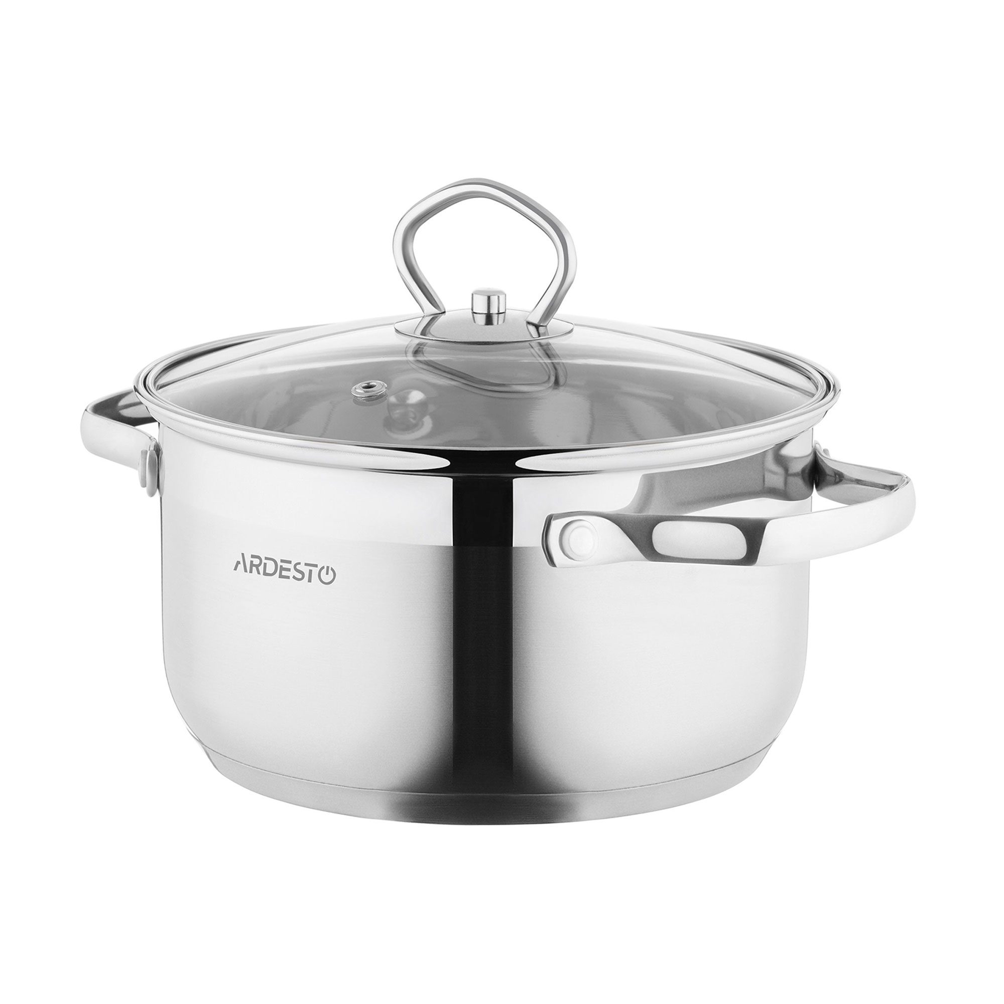 Каструля Ardesto Gemini Bari з кришкою, діаметр 18 см, 2.3 л (AR1923SS)