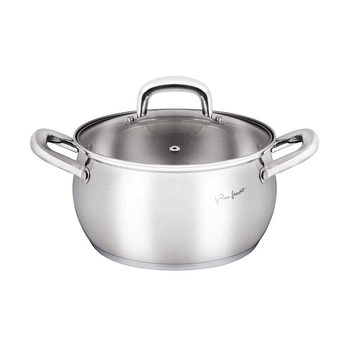 Каструля Lamart Shape зі скляною кришкою, діаметр 20 см, 3.6 л (LT1160)