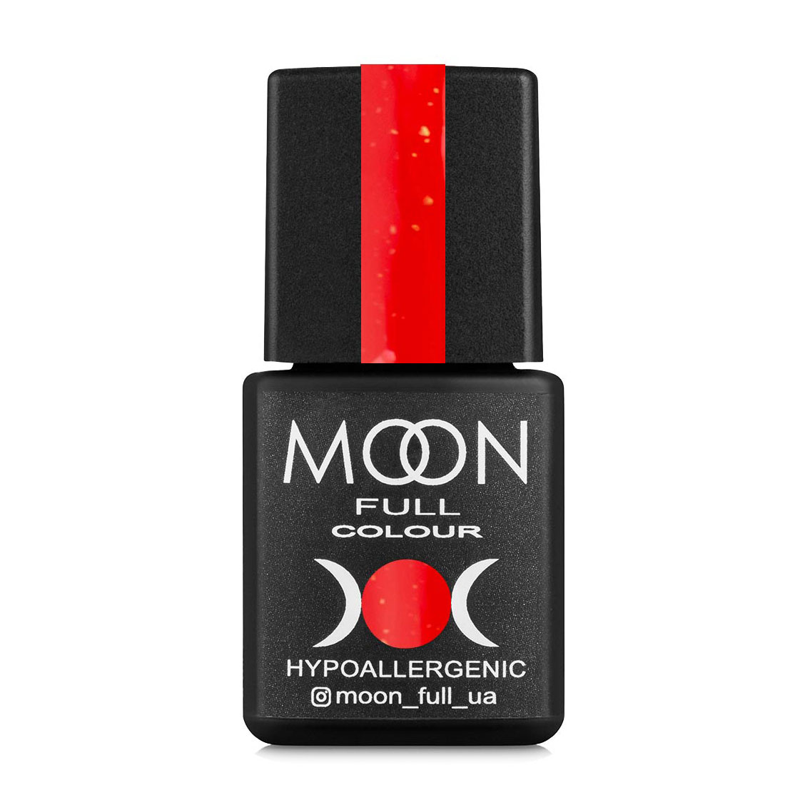 Каучукова база для гель-лаку Moon Full Leaf Rubber Base з поталлю 09 Червоний, 8 мл