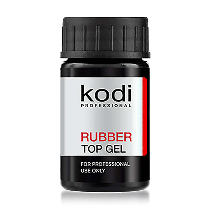 Каучукове верхнє покриття для гель лаку Kodi Professional Rubber Top Gel, 14 мл