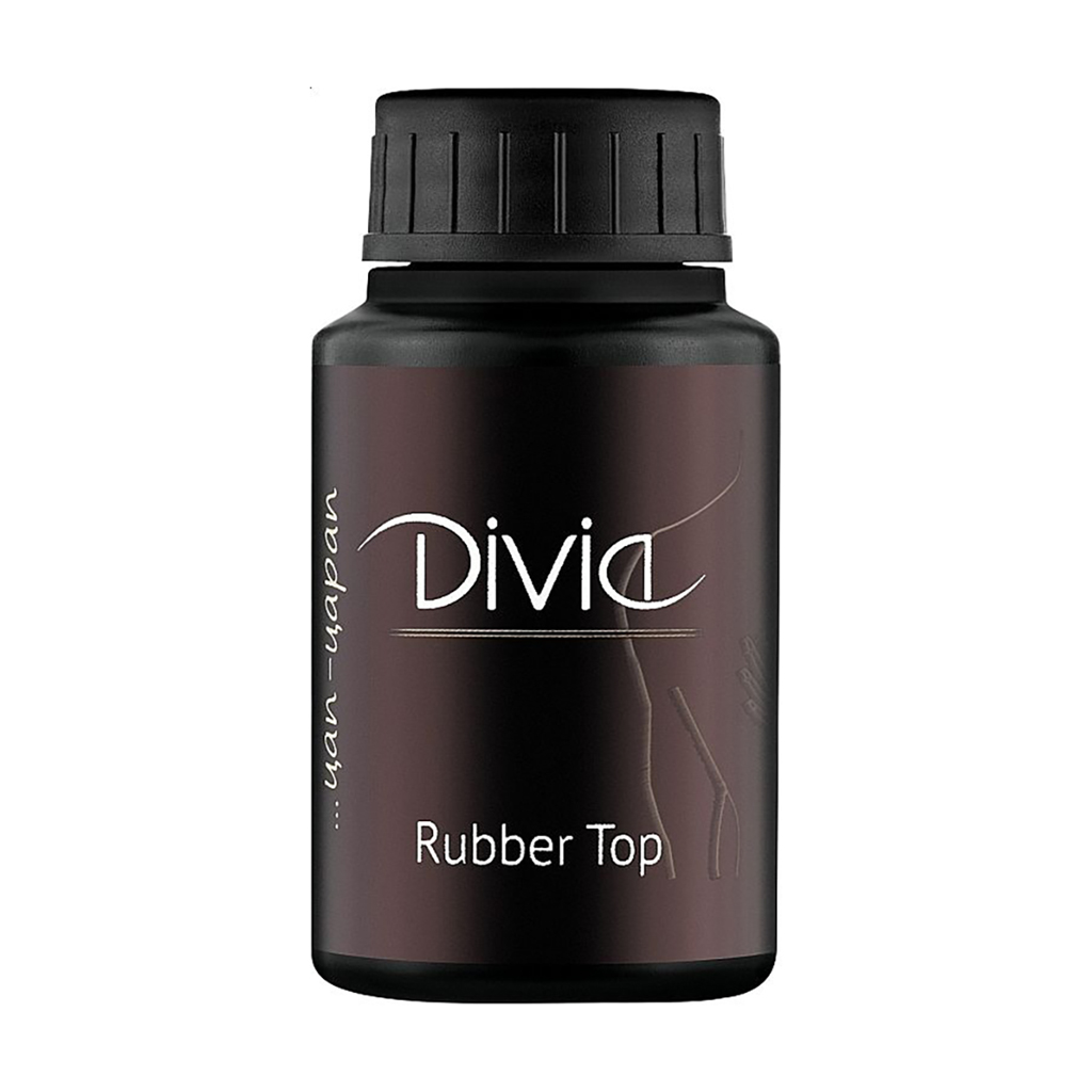 Каучуковий топ для гель-лаку Divia Rubber Top, 30 мл