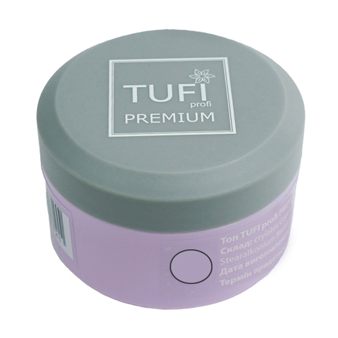 Каучуковий топ для гель-лаку Tufi Profi Premium Rubber Top No Wipe без липкого шару, 30 мл