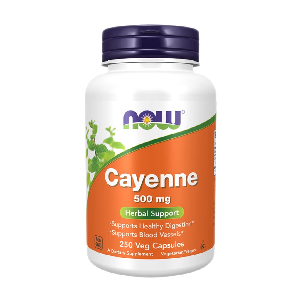 Кайєнський перець NOW foods Cayenne 500 мг, 250 капсул
