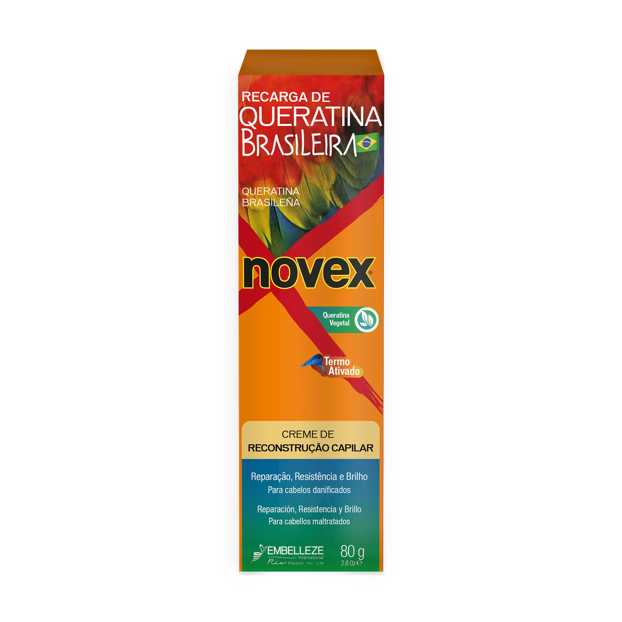 Кератин Novex Brazilian Keratin для повного відновлення волосся, 80 г