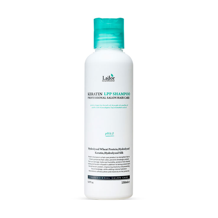 Кератиновий безсульфатний шампунь для волосся La'dor Keratin LPP Shampoo pH 6.0, 150 мл