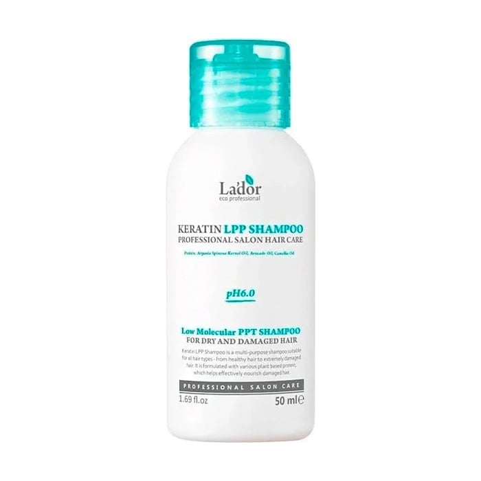 Кератиновий безсульфатний шампунь для волосся La'dor Keratin LPP Shampoo pH 6.0, 50 мл