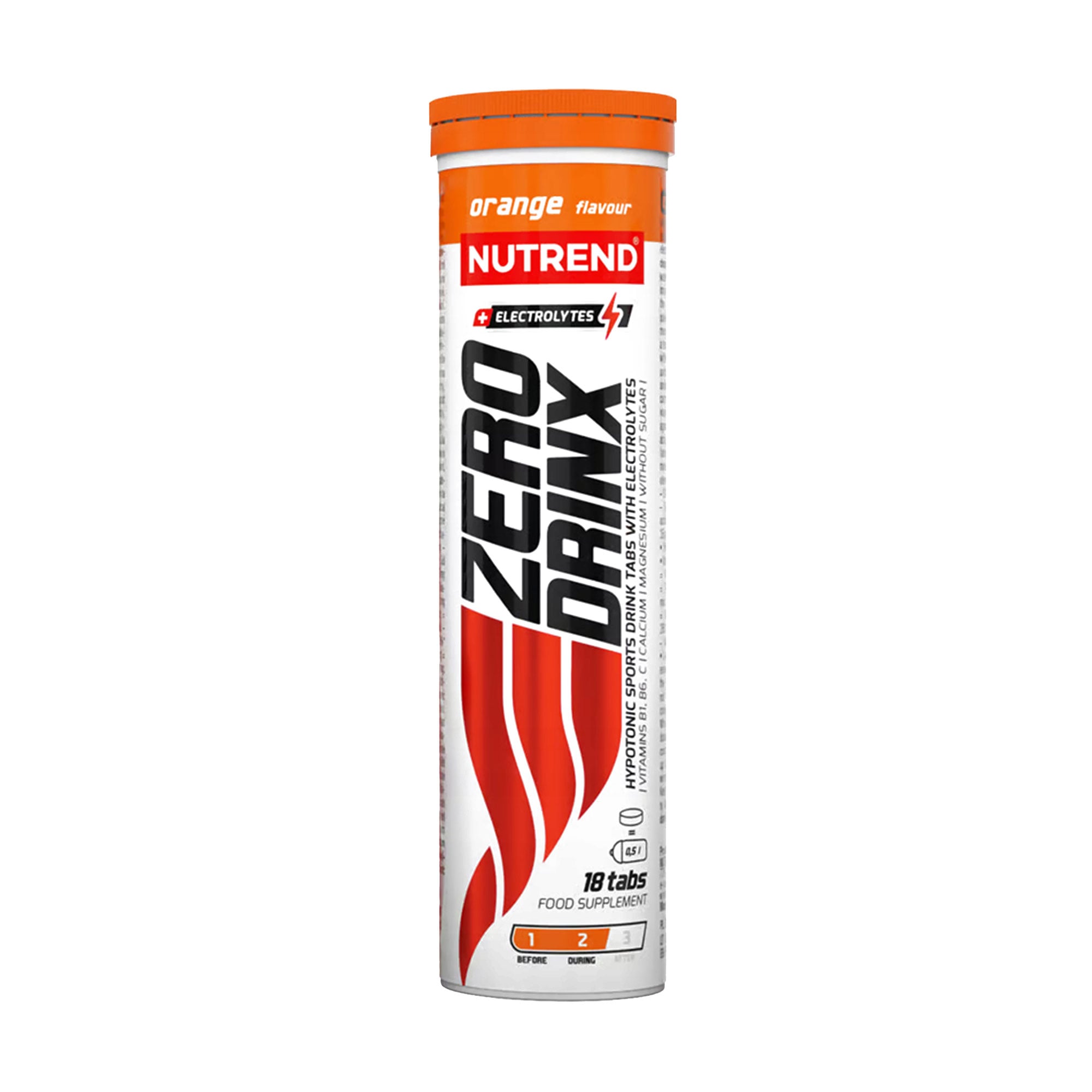 Харчова добавка мінерали в таблетках Nutrend Zerodrinx Tabs Гіпотонічний напій, зі смаком апельсину, 18 шт