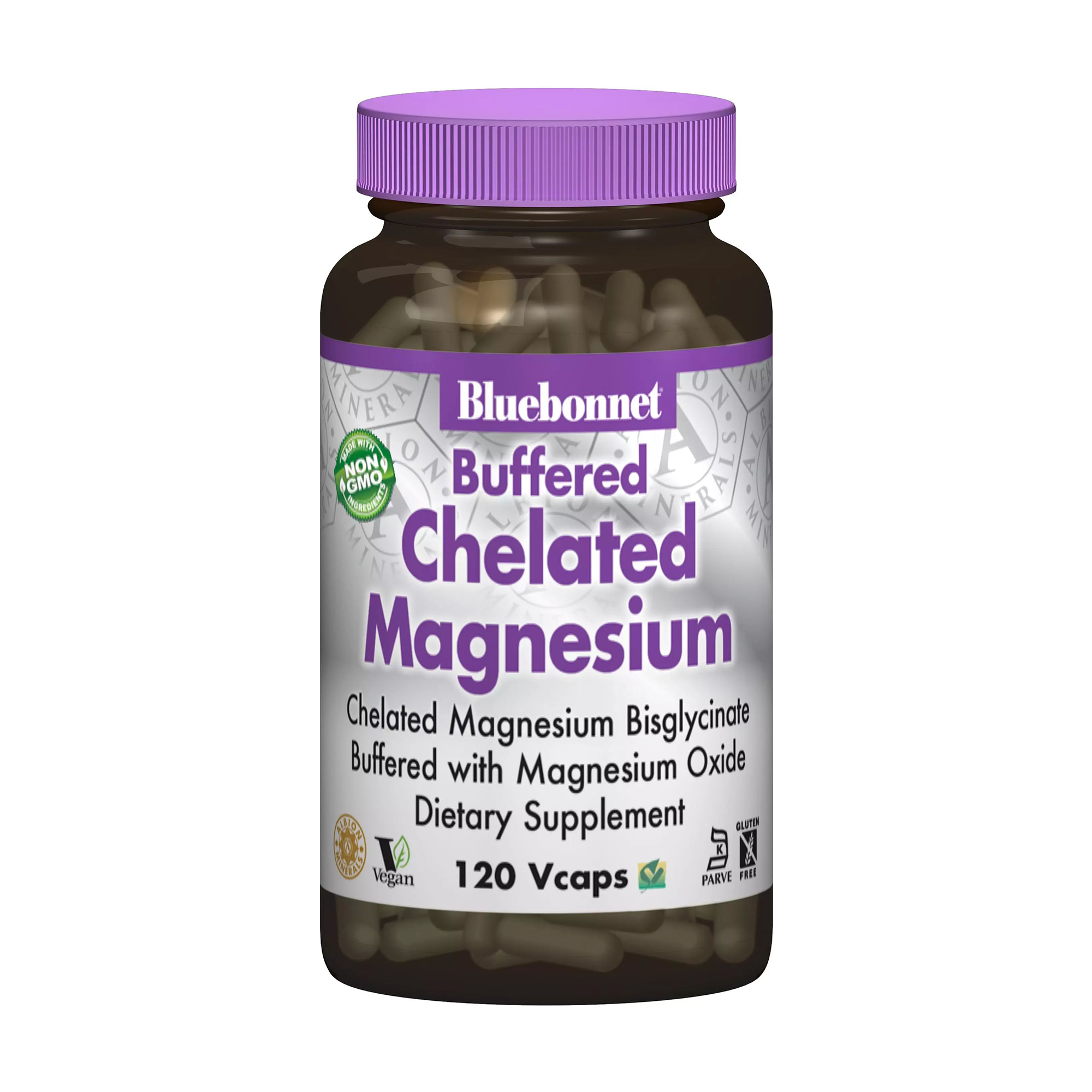 Хелатний буферний магній Bluebonnet Nutrition Buffered Chelated Magnesium 200 мг, 120 капсул