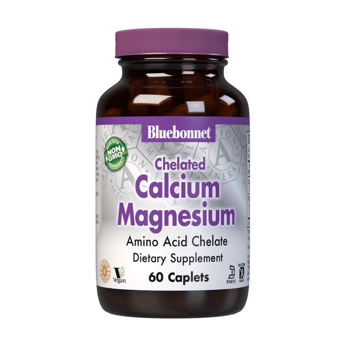 Хелатний кальцій та магній Bluebonnet Nutrition Chelated Calcium Magnesium, 60 каплет