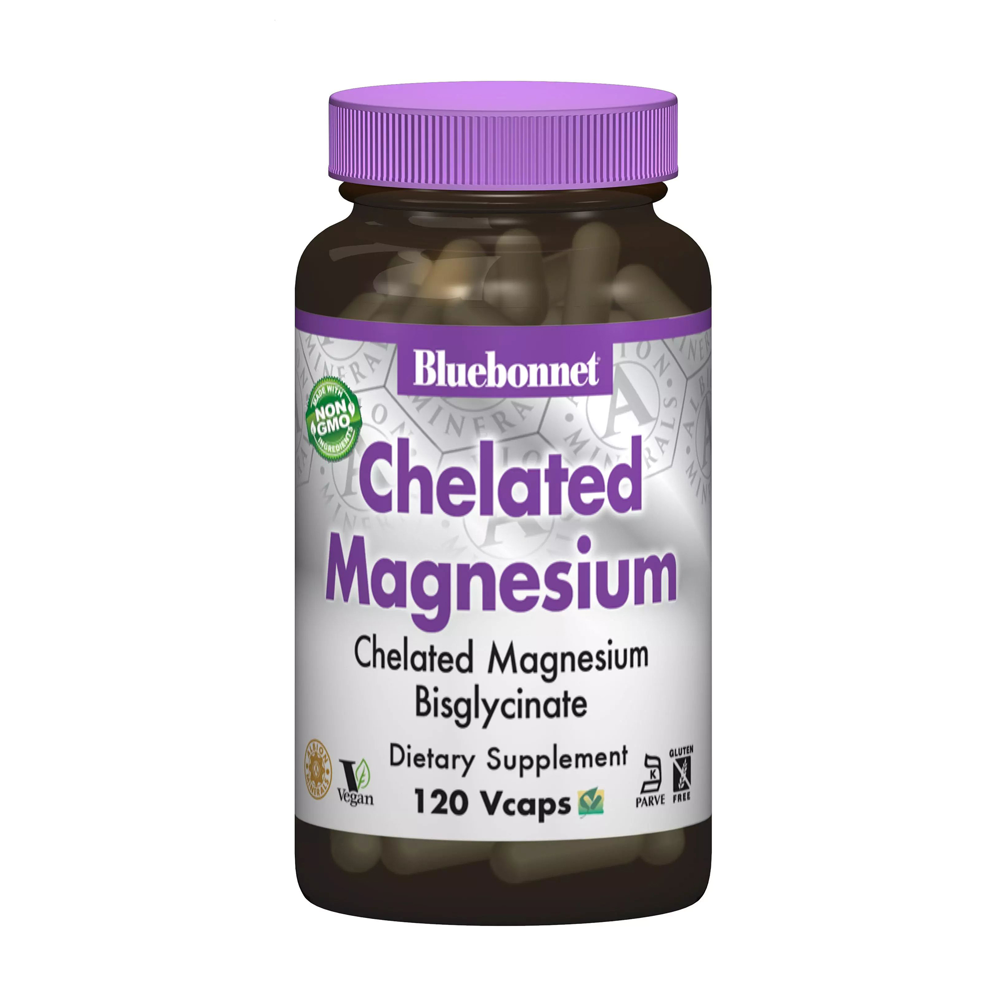 Хелатний магній Bluebonnet Nutrition Chelated Magnesium, 120  капсул