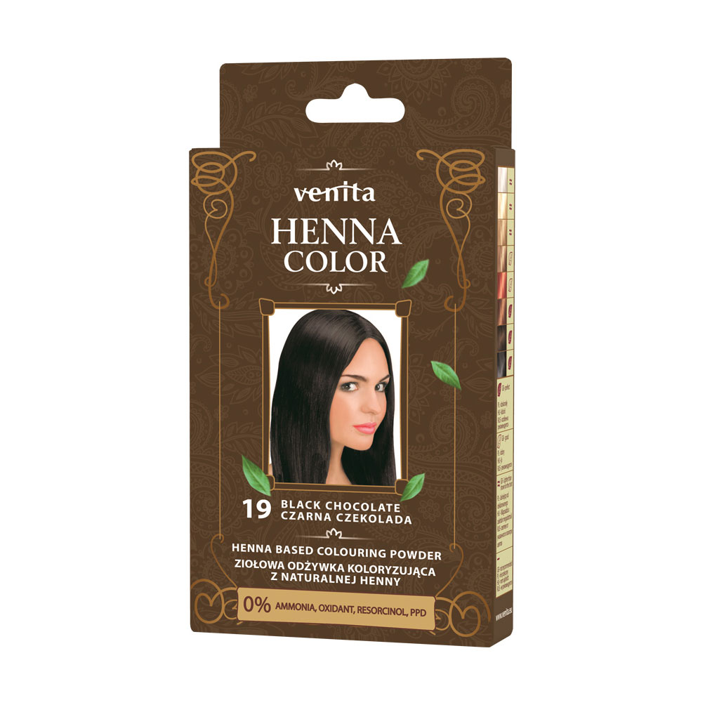 Хна для фарбування волосся Venita Henna Color 19 Black Chocolate, 25 г