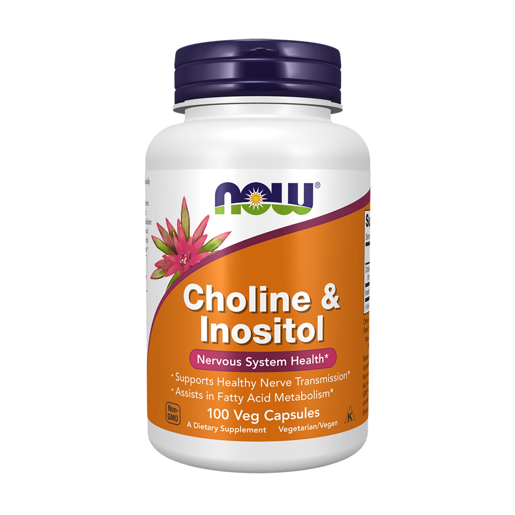 Холін та Інозитол NOW foods Choline &amp; Inositol, 100 капсул